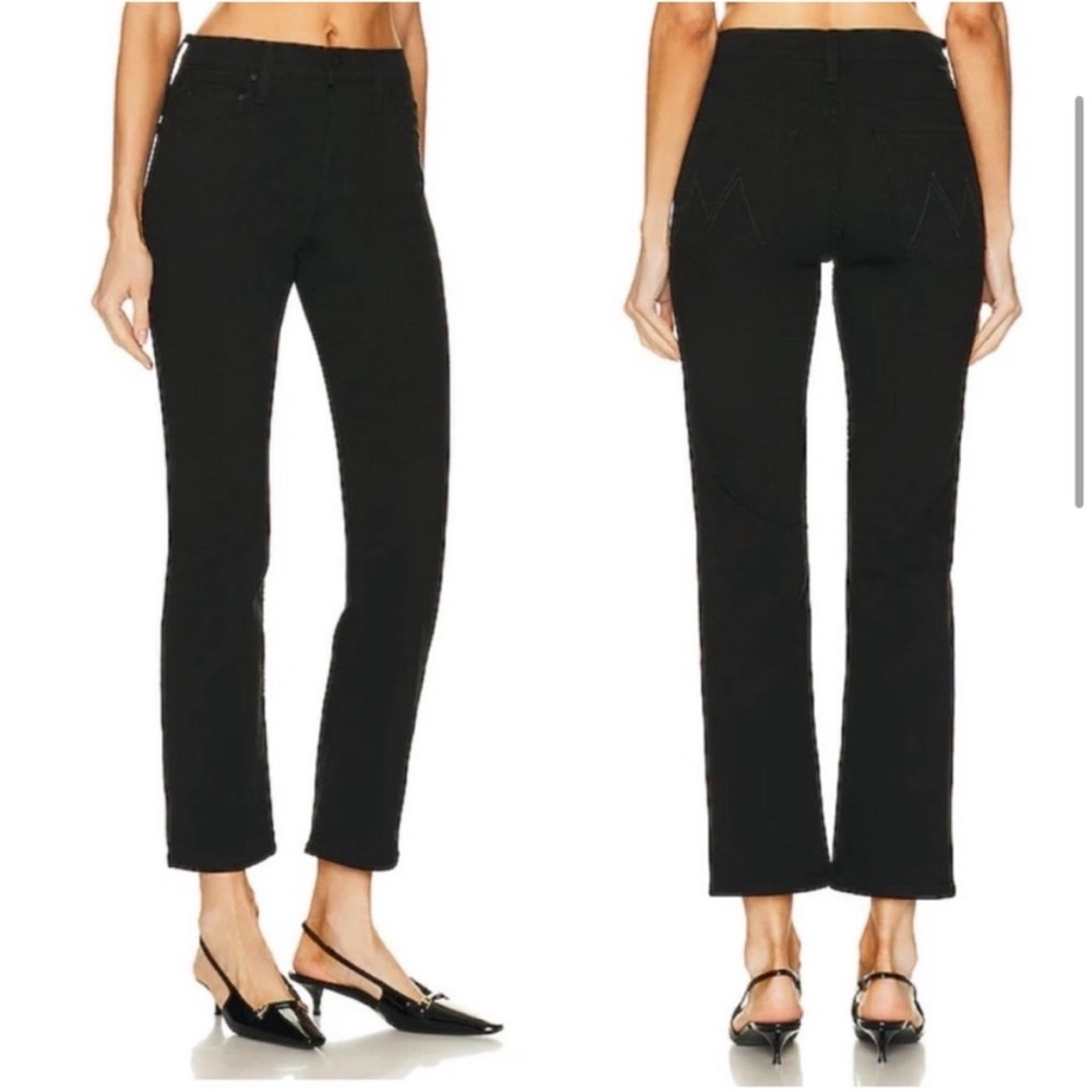 Mother The Tomcat Ankle Lasting Impression Black High Rise Jeans Size 26 - Picture 3 of 15